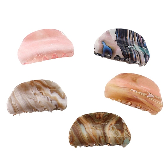 Акриловые заколки для волос на когтях, для женщин девушек, полукруглый