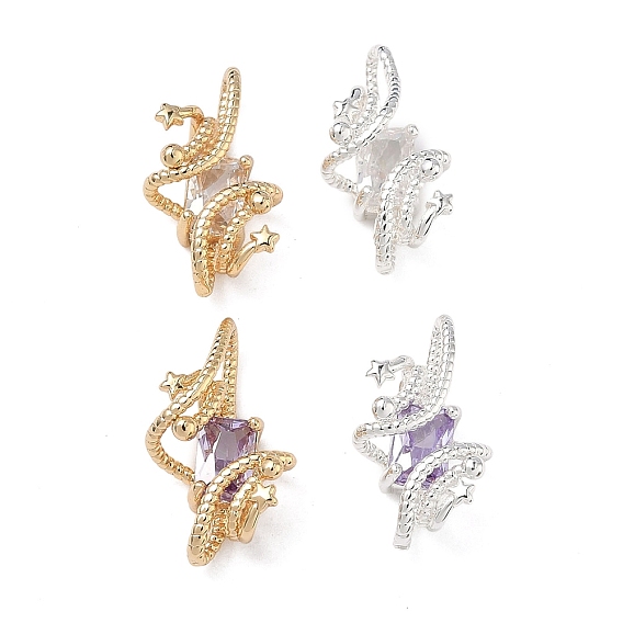 Латуни циркония кубической подвески, звезды прелести, реальный 18 k позолоченный
