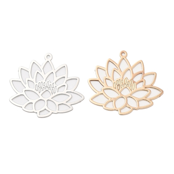 Долговечные латунные подвески, без кадмия, без никеля и без свинца, полый, очарование лотоса