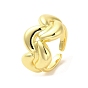 Rack Plating Brass Finger Ring, Cuff Ring, Long-Lasting Plated, Cadmium Free & Lead Free