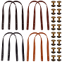 8 Bags 4 Colors PU Leather Bag Handles, with Iron Rivets, for Purse Handles Bag Making Supplie