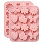 2Moldes de silicona para fondant con forma de abeja, mariposa, hoja, hierba y flor, moldes de resina, para chocolate, caramelo, resina uv, fabricación artesanal de resina epoxi