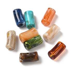 Акриловые шарики Gemstone имитация, изогнутая трубка, два тона