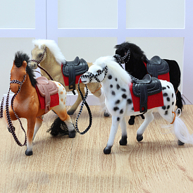 Пластиковая мини лошадка, миниатюрные кукольные игрушки, аксессуары для кукольного домика для американской девочки
