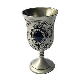 Altar Chalice, Alloy Chalice Cup, Vintage Floral Pattern Altar Goblet, Ritual Tableware for Communions