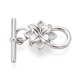 10шт латунные застежки, цветок