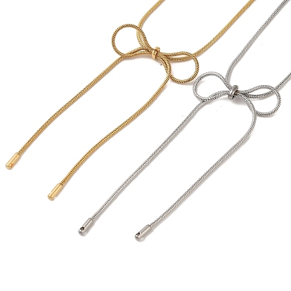 304 из нержавеющей стали цепи змея ожерелья, бантом