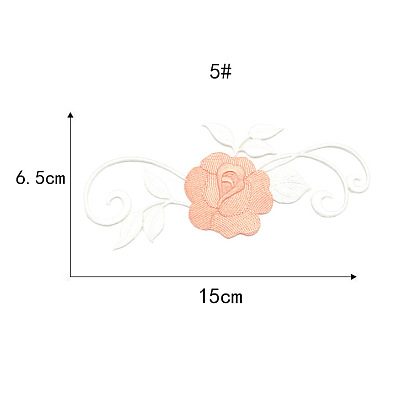 Vintage Rose Embroidery Cloth Stickers Clothes Decorative Embroidery  Stickers Ironing Flower Back Adhesive Patches Scarf Decals