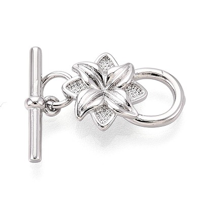 10шт латунные застежки, цветок