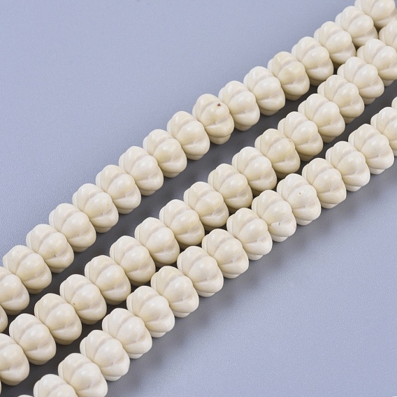 Natural Agate Beads Strands, Pumpkin