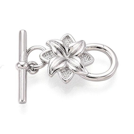 10шт латунные застежки, цветок