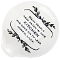 Ceramic Spoon Holders, Flat Round with Word