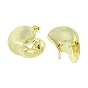 Rack Plating Brass Twist Stud Earrings, Half Hoop Earrings, Cadmium Free & Lead Free