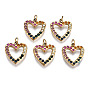 316 хирургические брелоки из нержавеющей стали, с прыжковыми кольцами и фианитом из микропаве, сердце