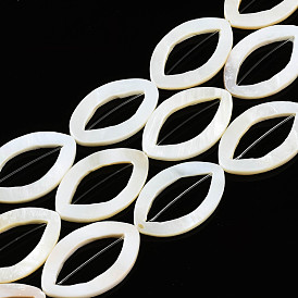 Natural Freshwater Shell Beads Strands, Horse Eye