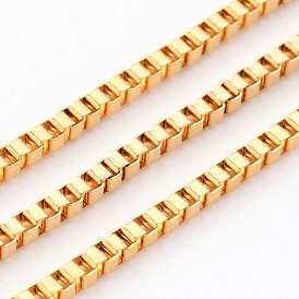 Ионное покрытие (ip) 304 венецианские цепи из нержавеющей стали, несварные, коробка цепи, несварные, с катушкой, прямоугольные