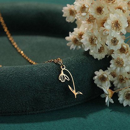 304 Подвески-кулоны в виде цветка из нержавеющей стали для женщин