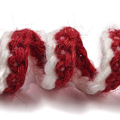 Two Tone Polyester Crochet Lace Trim, Knitted Decor Trimming with PVC Paillettes, for Clothes Bridal Dress, White