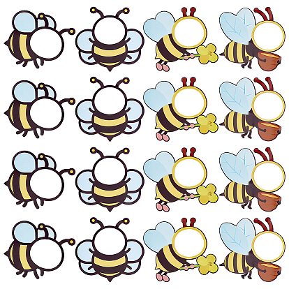 60шт. 4 стили вырезанные пчелы, вырезанные фигурки для доски объявлений, украшения для класса