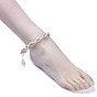 Adjustable Cowrie Shell Anklets, with Waxed Cotton Cords