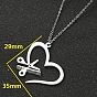 Stainless Steel Mini Variety Pattern Pendant Necklace Sun Goddess Geometric Clavicle Chain