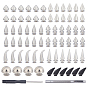 Alloy Rivets & Cone Spikes Screwback Studs & Studs Rivets, Zinc Alloy Craft Solid Screw Rivet & Studs Rivets, with Leather Tools and Iron Screwdriver, for DIY Crafting Repairing Decoration