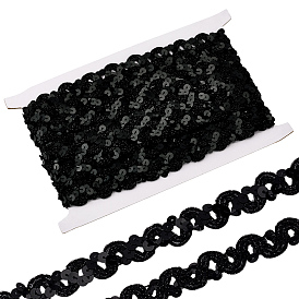 Отделка из волнистого полиэстерового кружева, лента с пайетками для животных, аксессуары для одежды