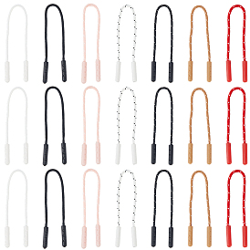 70шт. 7 цвета полиэстер застежка-молния веревка, аксессуары для замены молнии, с смоляным концом