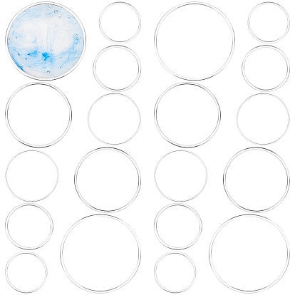 100 pcs 5 anneaux de liaison en laiton de style, anneau