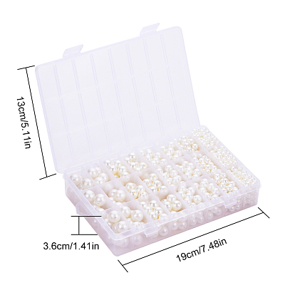 Matte ABS Plastic Imitation Pearl Beads, Round