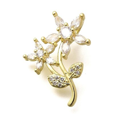 Покрытие стойки латунь микропаве прозрачные подвески из кубического циркония, , долговечный, без свинца и без кадмия