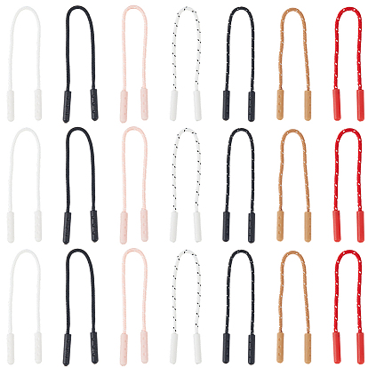 70шт. 7 цвета полиэстер застежка-молния веревка, аксессуары для замены молнии, с смоляным концом