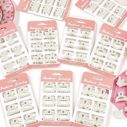 6шт. пластиковые жемчужные заколки-коготки для волос, аксессуары для волос для женщин и девочек