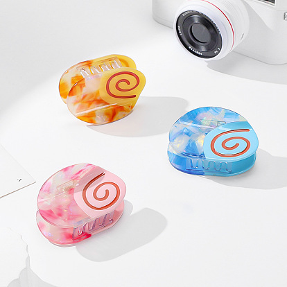 Заколки для волос из ацетата целлюлозы (смола) с вихревым узором, аксессуары для волос для девочек и женщин