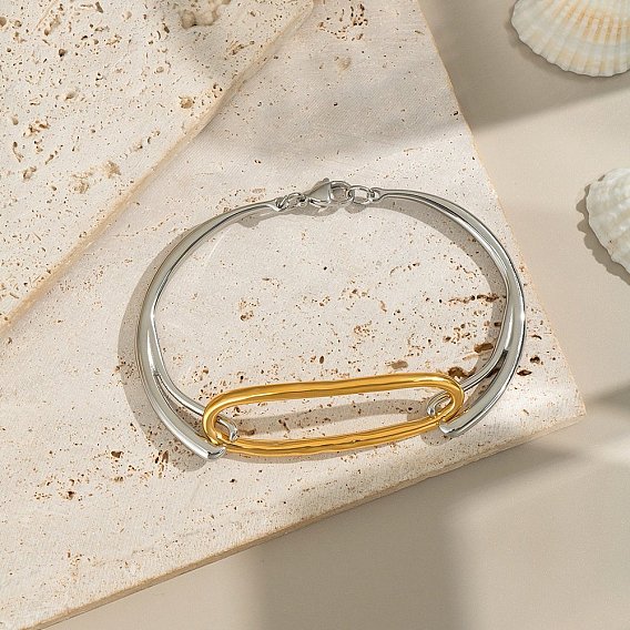 304 браслеты из нержавеющей стали, браслеты для женщин, овальные