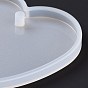 DIY Connecter Charm Silicone Molds, Resin Casting Molds, White, Heart/Auspicous Cloud/ Rectangle/Sakura/Pentagon/Rhombus