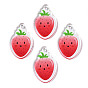 Translucent Acrylic Pendants, Double-Faced Printed, Strawberry