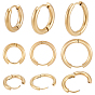9 pares 3 estilos 304 aretes tipo argolla de acero inoxidable, anillo