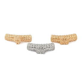 Латунные трубчатые европейские бусины, без кадмия, без никеля и без свинца, бусины с большим отверстием