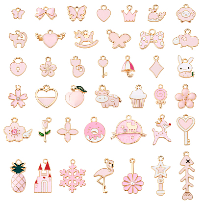 83 шт 15 стили подвески из сплава эмали, разнообразные