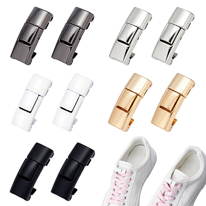 5 пары 5 цвета сплав шнурки пряжка, прямоугольные