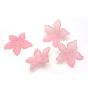 Transparent Acrylic Beads, Frosted, Flower