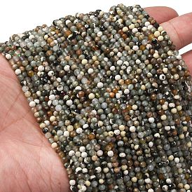 Натурального дерева агат бисер нитей, круглые, граненые