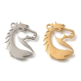 201 Stainless Steel Pendants, Horse Charms