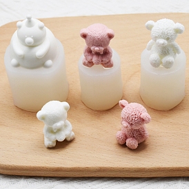 DIY Silicone Candle Molds, for Scented Candle Making, Bear