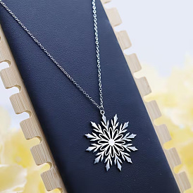 Рождество 304 Подвеска-снежинка из нержавеющей стали, не тускнеет