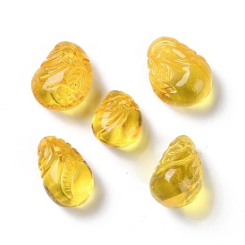Pendentifs en ambre baltique naturel, breloques en forme de larme sculptée