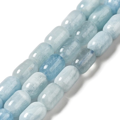 Natural Aquamarine Beads Strands, Column
