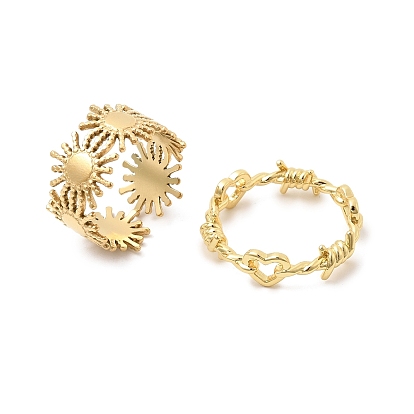 304 палец кольца из нержавеющей стали, золотые