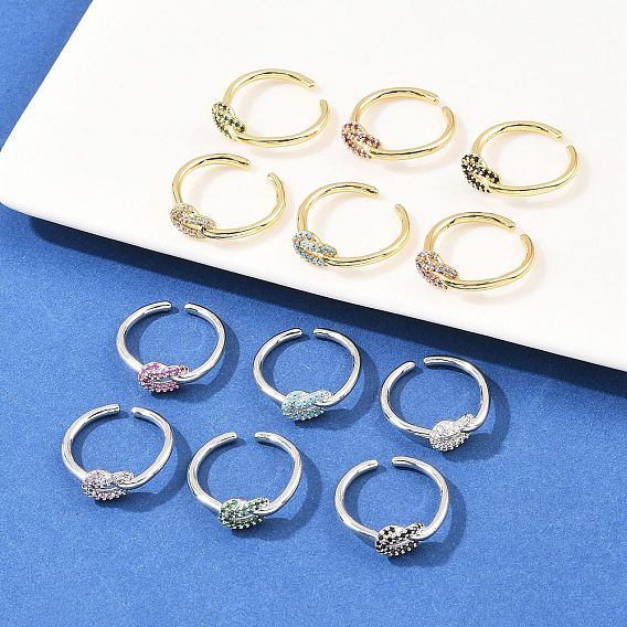 Латунные микро проложить пальцев кольца кубического циркония, узел, стойки покрытие, долговечный, без кадмия и без свинца, настоящий 18k позолоченный/платиновый